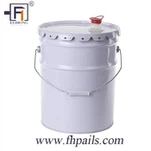 20L στερεό δοχείο χάλυβα καδευόδων μέταλλου με την spouted κάλυψη lug