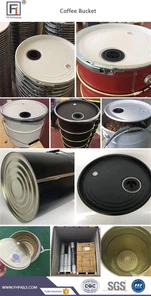 Ατσάλινα δοχεία για καβουρδισμένους κόκκους καφέ (με βαλβίδες) σε 25l